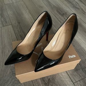 Christian Louboutin Pigalle Follies 85 Black Patent 40.5